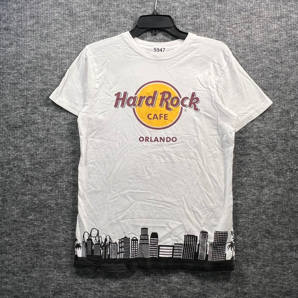 Hard Rock Cafe Orlando White Skyline Graphic T-Shirt Small